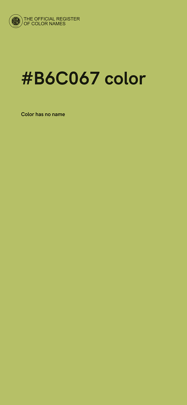 #B6C067 color image