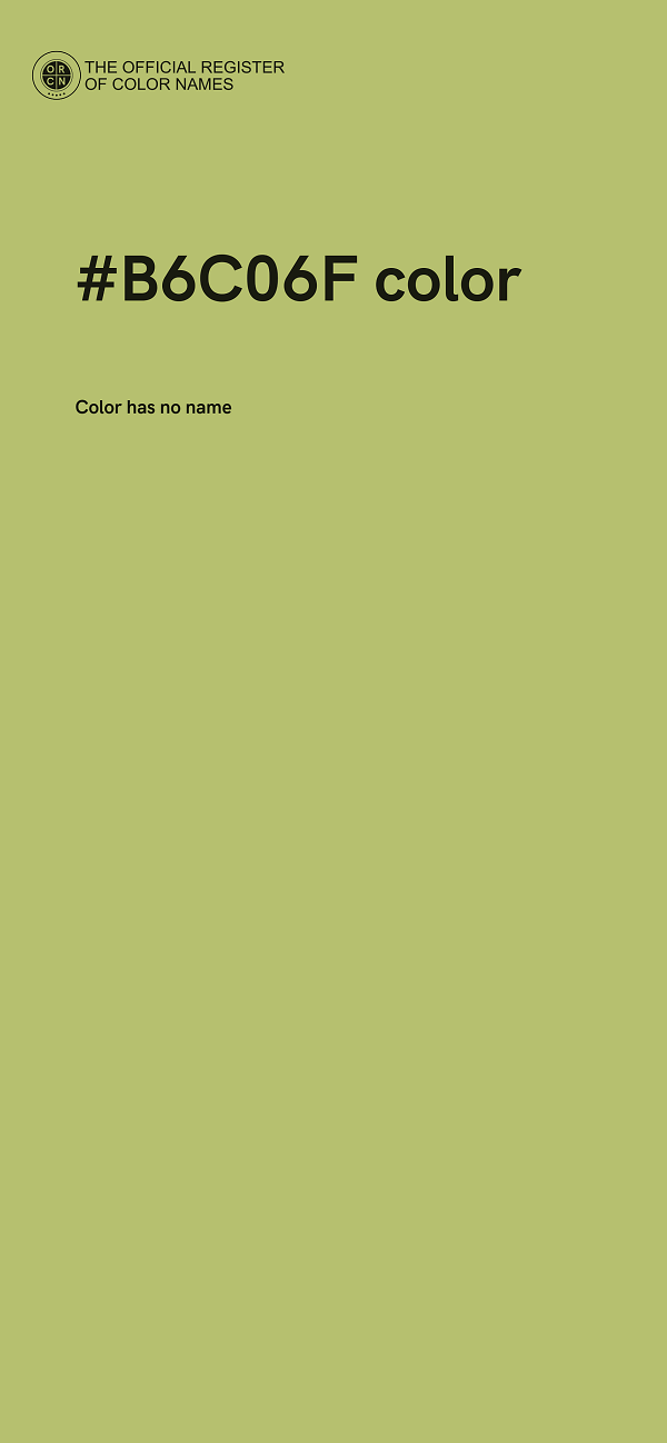 #B6C06F color image