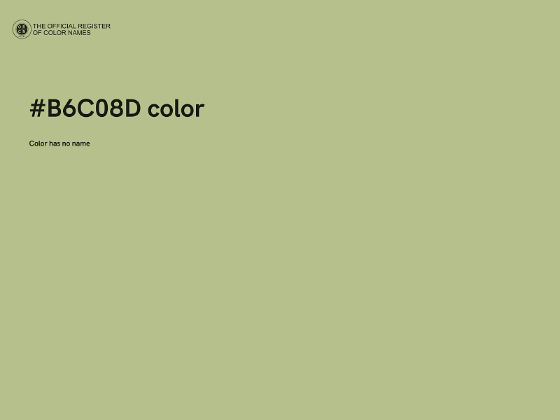 #B6C08D color image