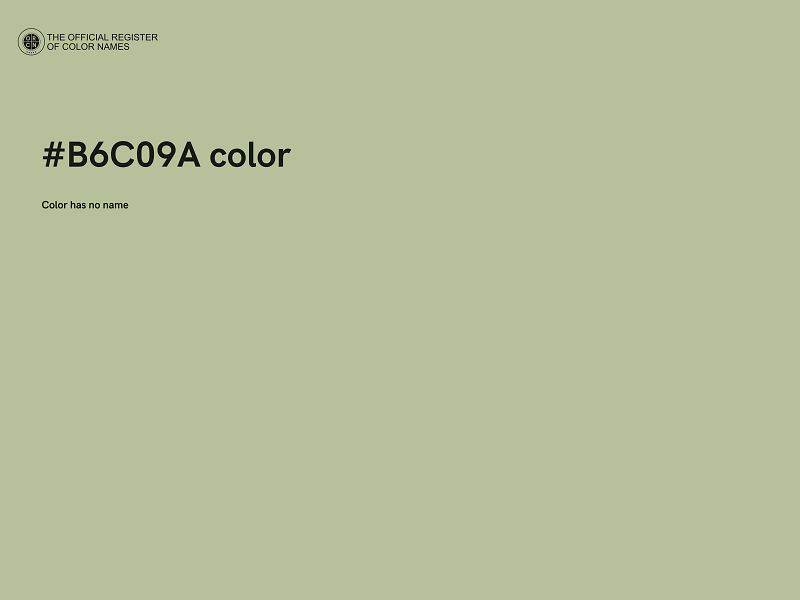 #B6C09A color image