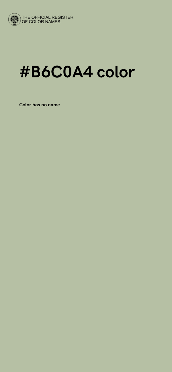 #B6C0A4 color image
