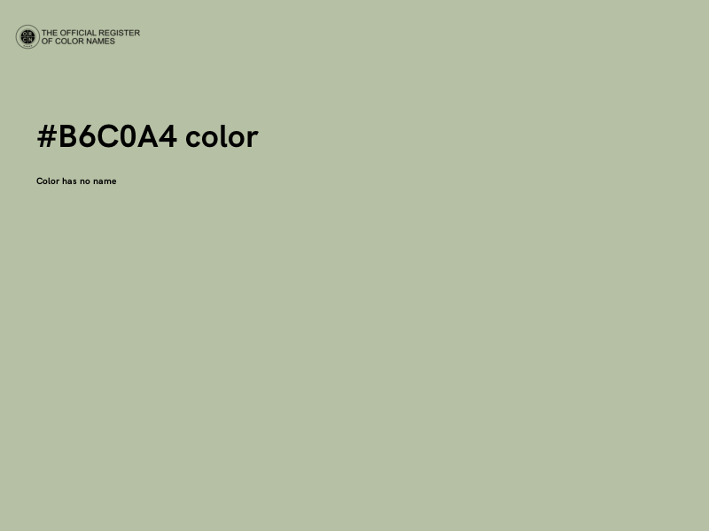 #B6C0A4 color image