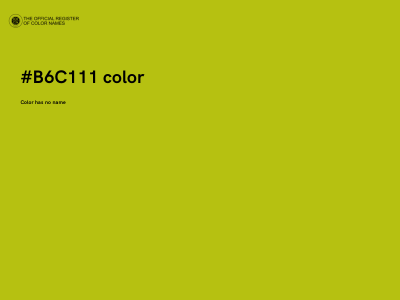 #B6C111 color image