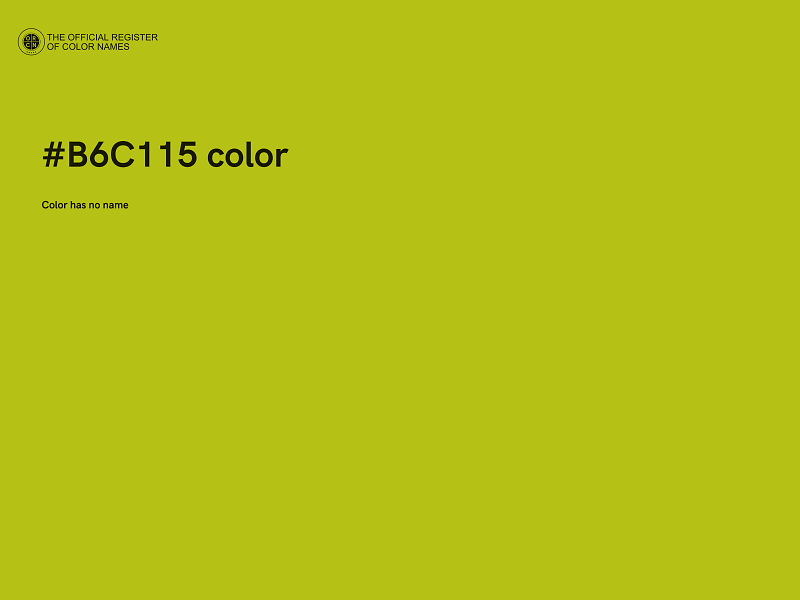 #B6C115 color image