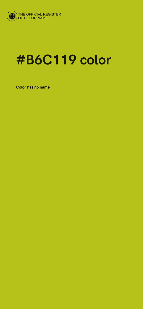 #B6C119 color image