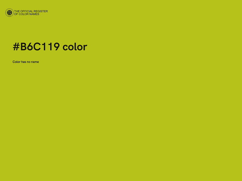 #B6C119 color image