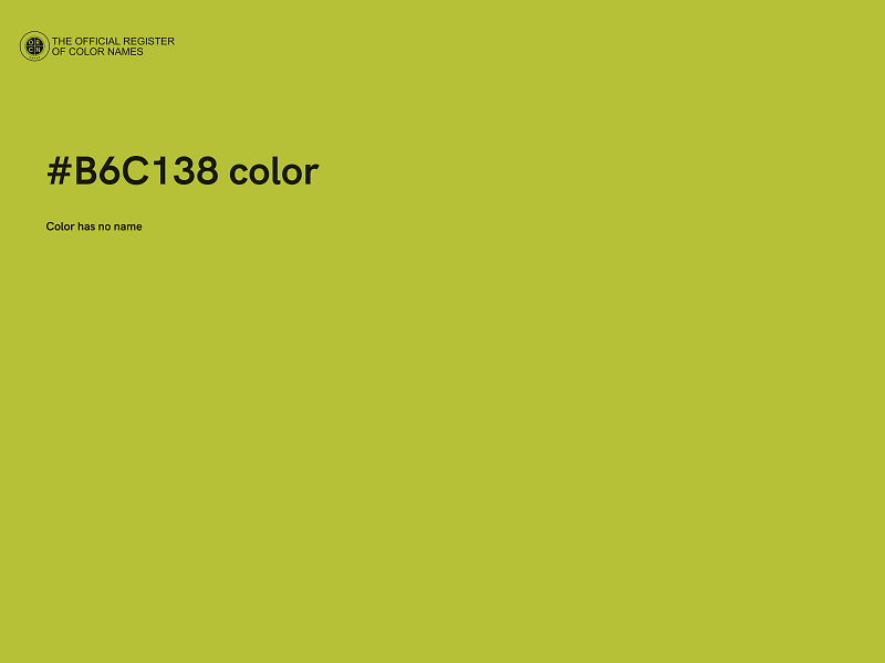 #B6C138 color image