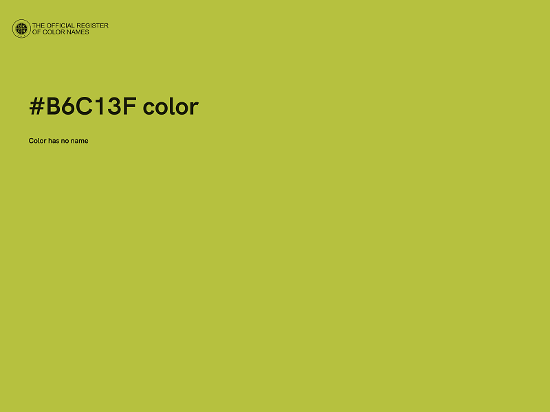 #B6C13F color image