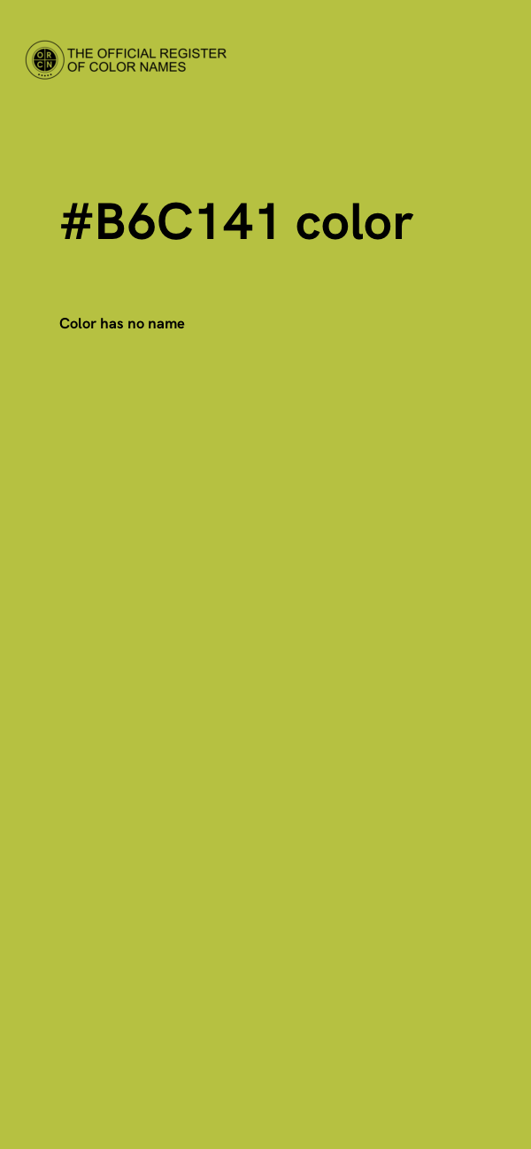 #B6C141 color image