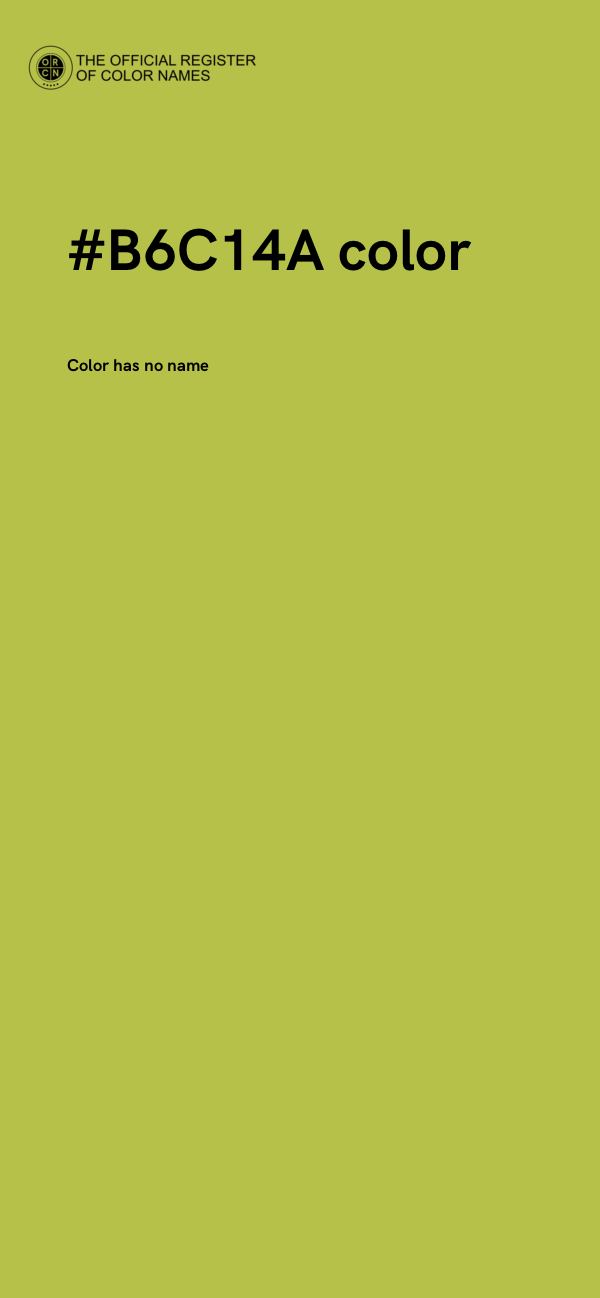 #B6C14A color image