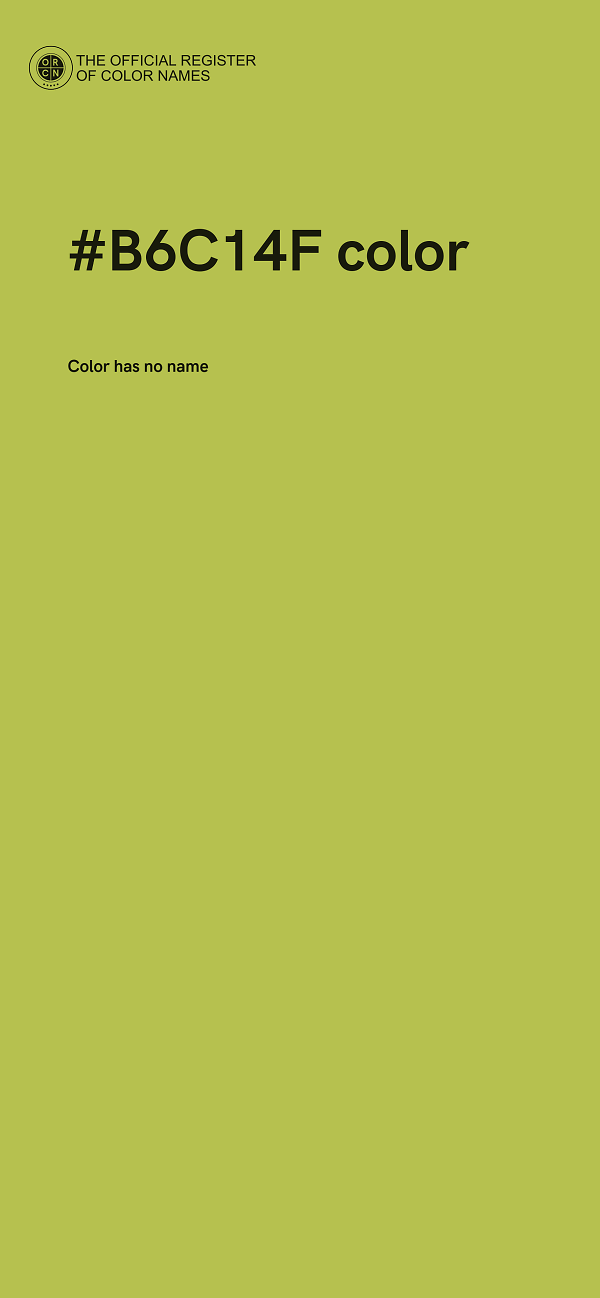 #B6C14F color image