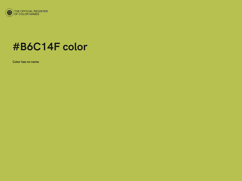 #B6C14F color image