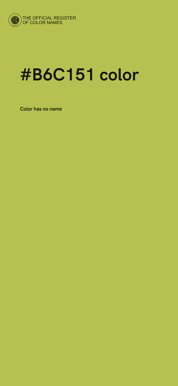 #B6C151 color image