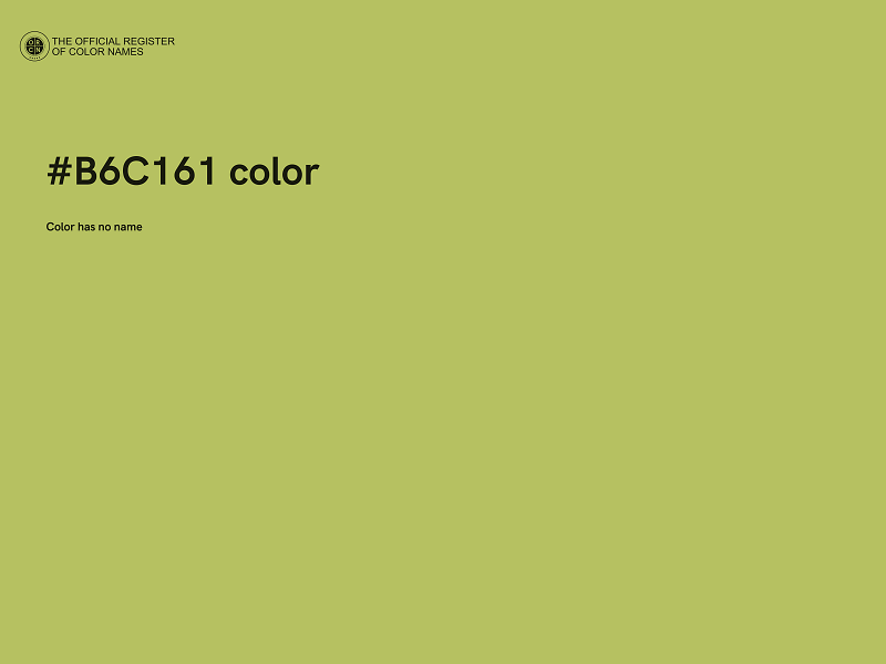 #B6C161 color image