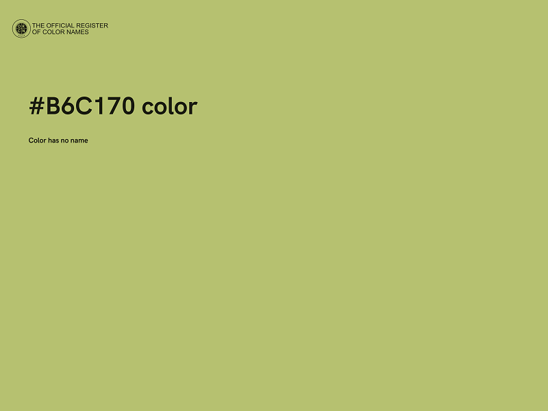 #B6C170 color image