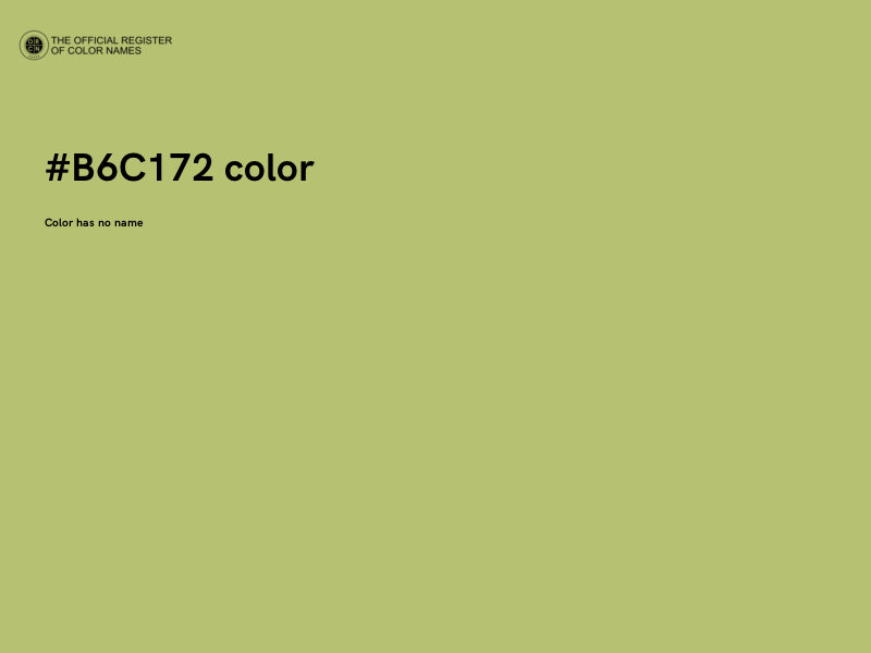 #B6C172 color image