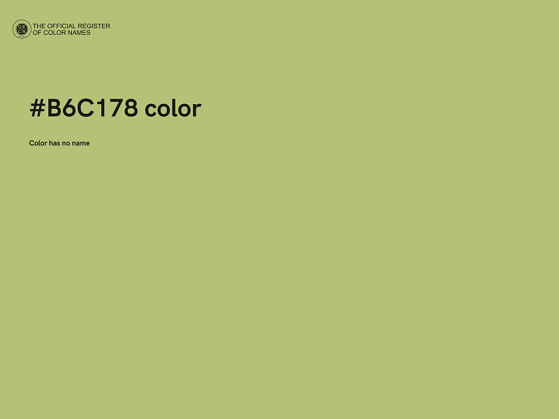 #B6C178 color image