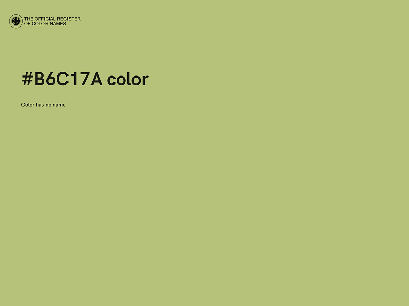 #B6C17A color image