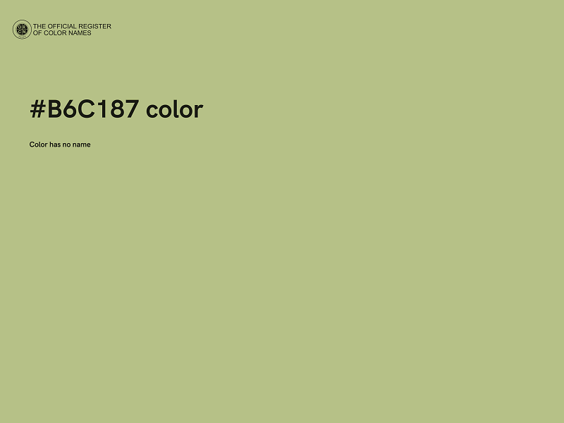 #B6C187 color image