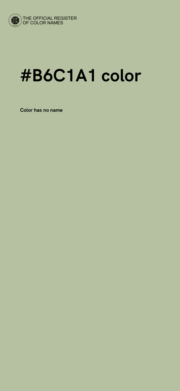 #B6C1A1 color image