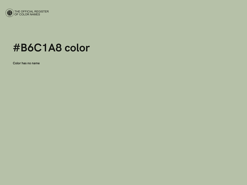 #B6C1A8 color image