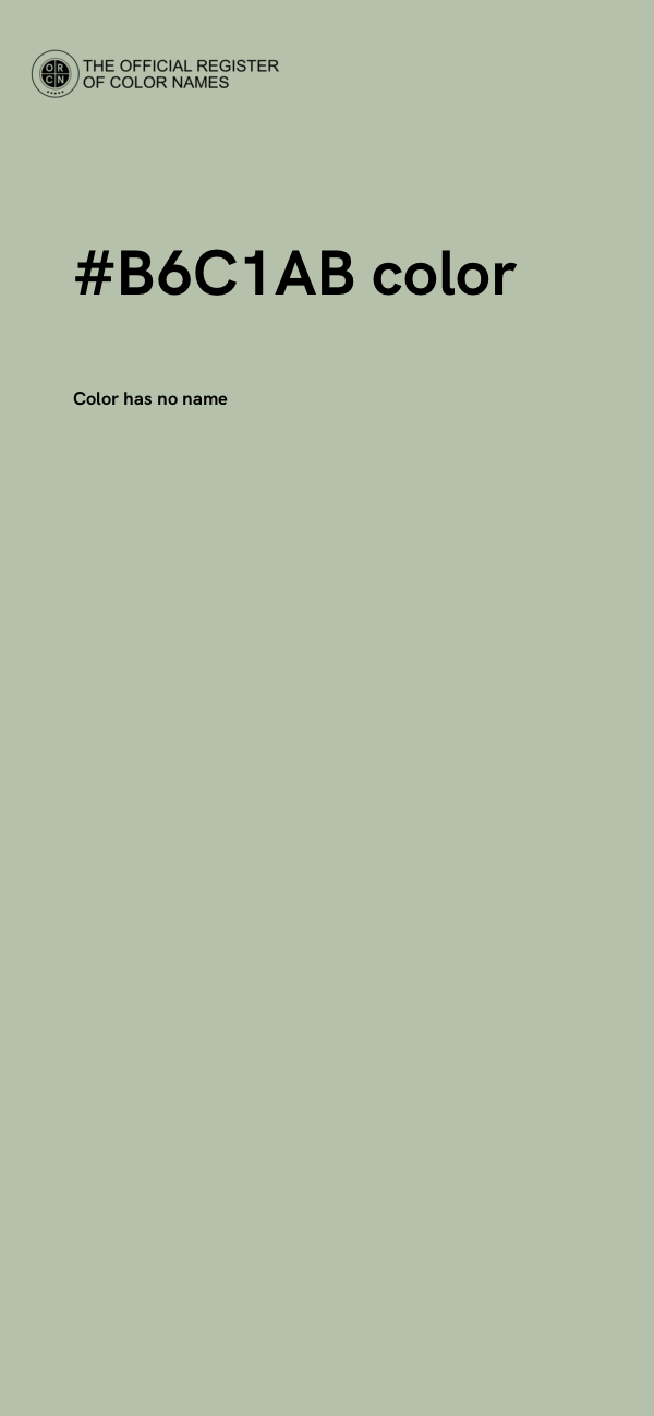 #B6C1AB color image
