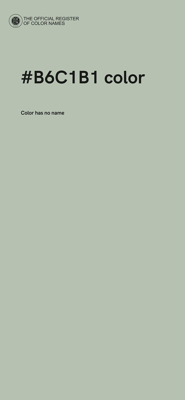 #B6C1B1 color image