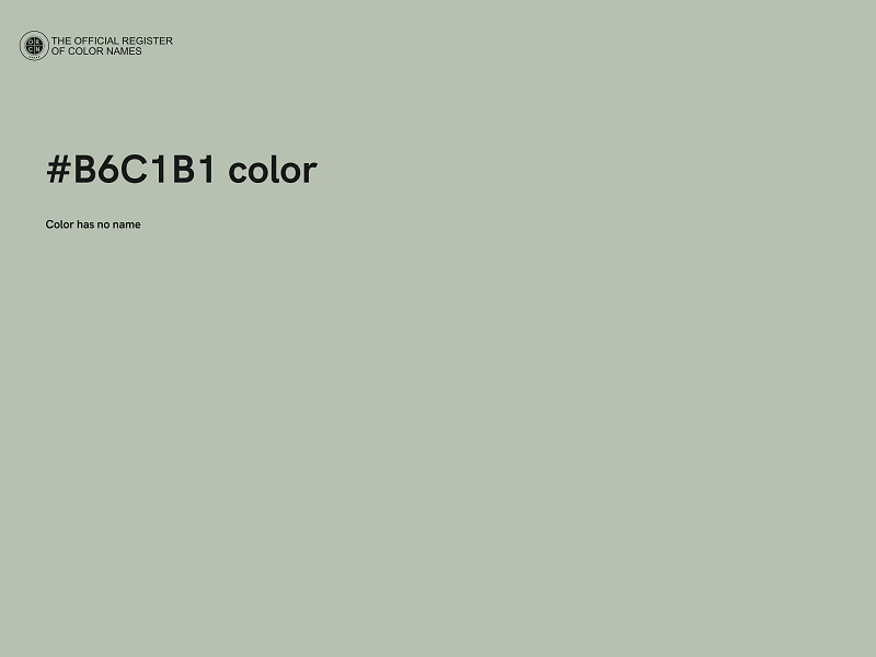 #B6C1B1 color image