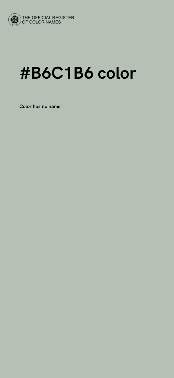 #B6C1B6 color image