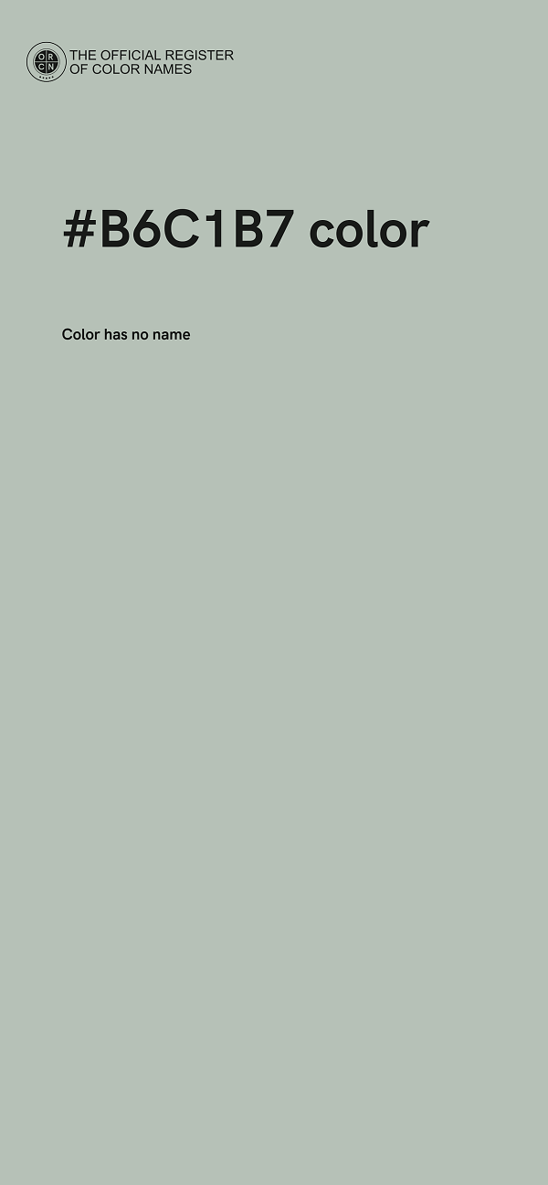 #B6C1B7 color image