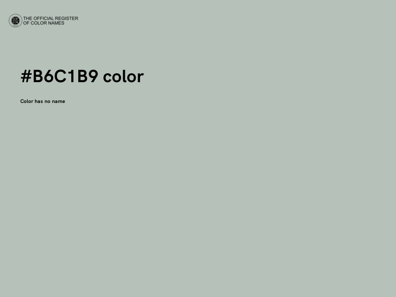 #B6C1B9 color image