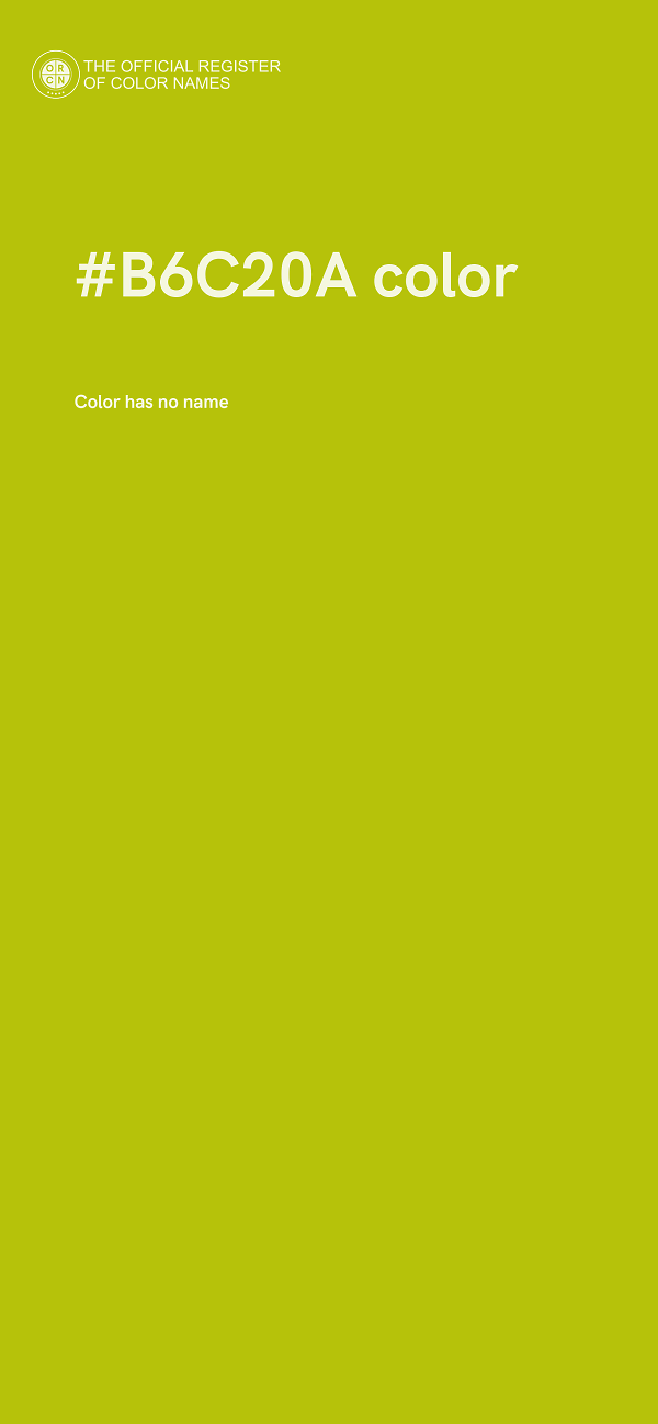 #B6C20A color image