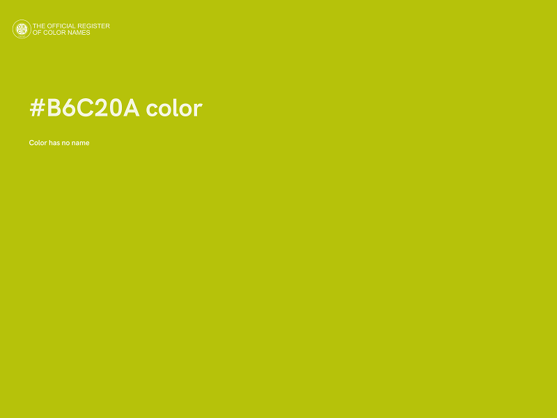 #B6C20A color image