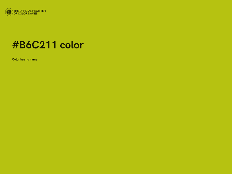 #B6C211 color image