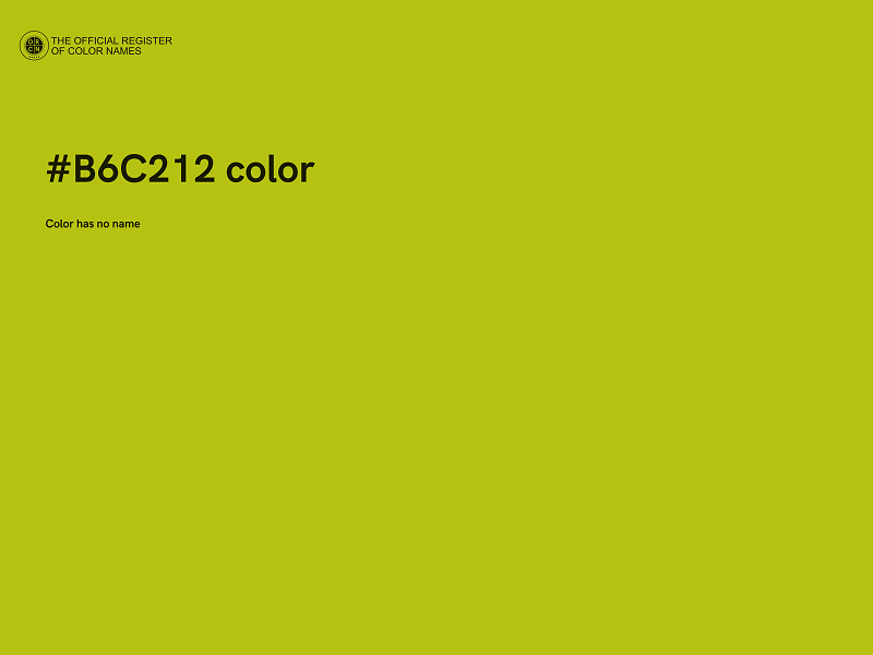 #B6C212 color image