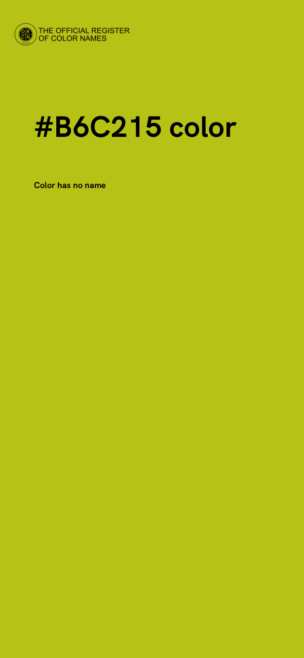 #B6C215 color image