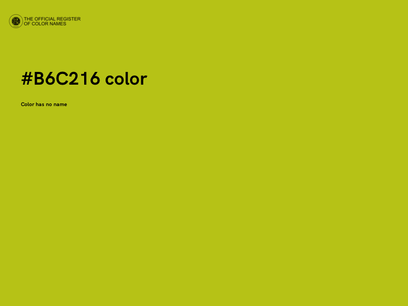#B6C216 color image