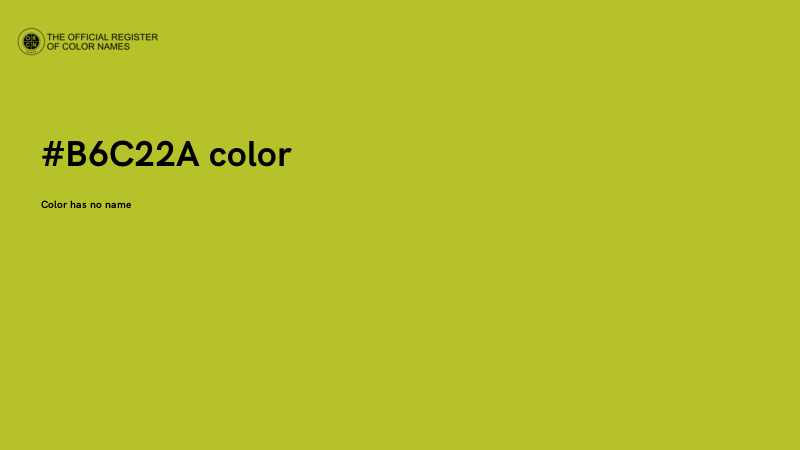 #B6C22A color image
