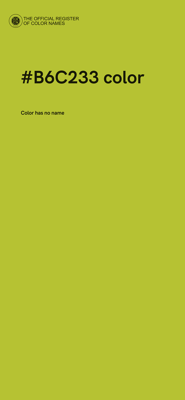 #B6C233 color image