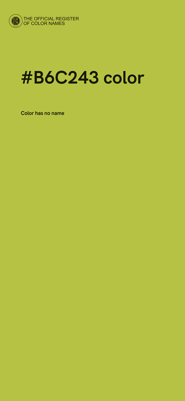 #B6C243 color image
