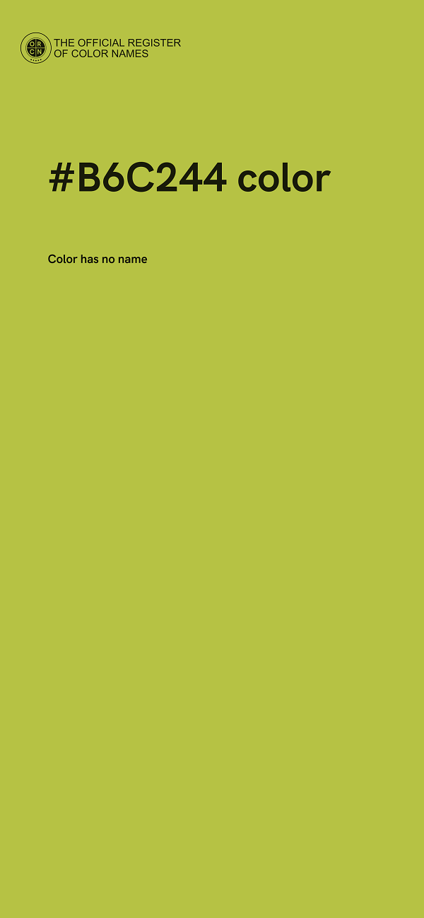 #B6C244 color image