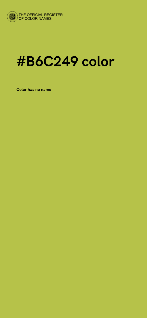 #B6C249 color image