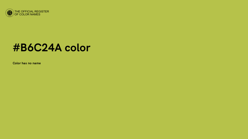 #B6C24A color image