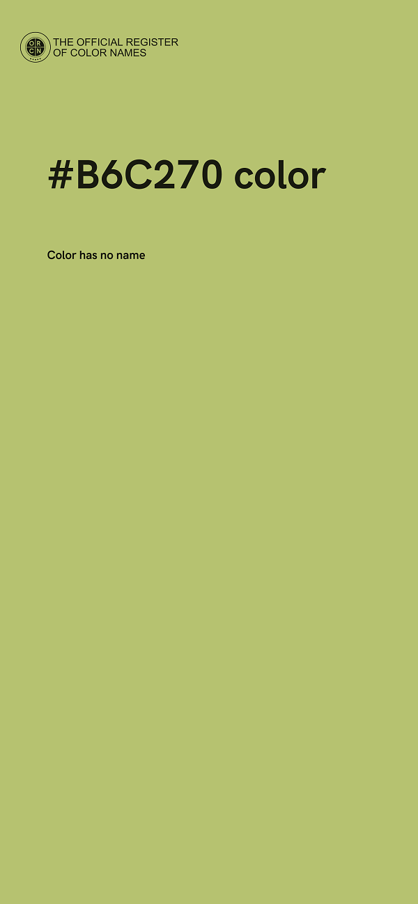 #B6C270 color image
