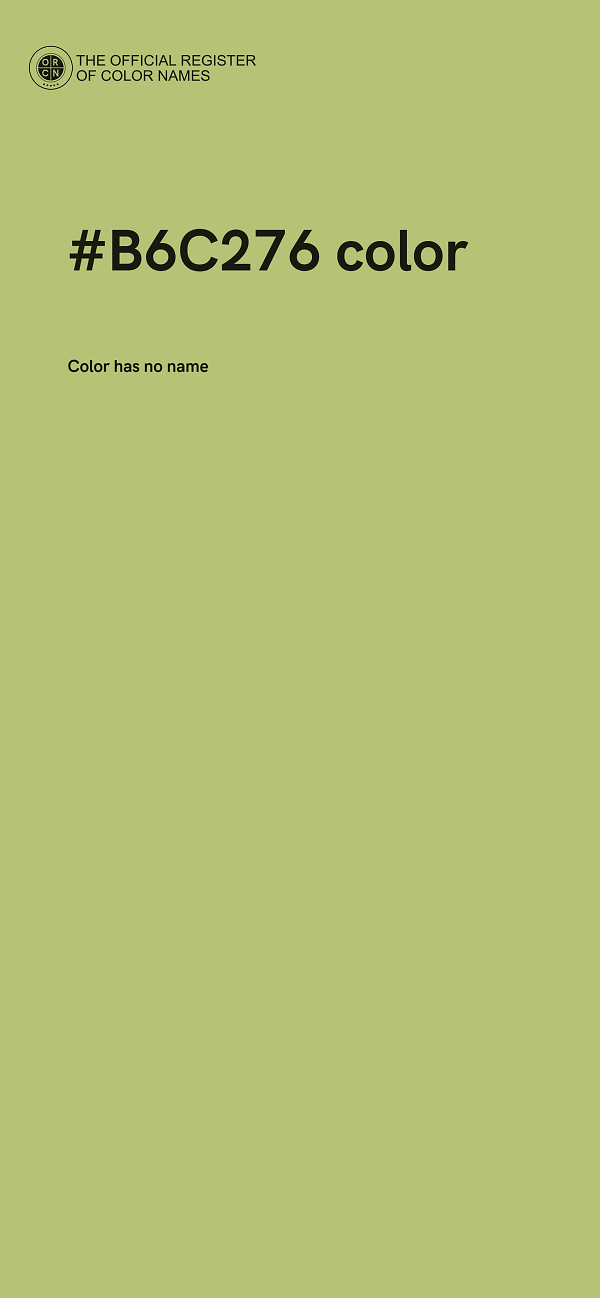 #B6C276 color image