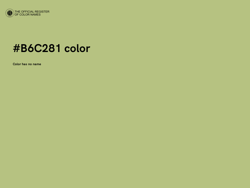 #B6C281 color image