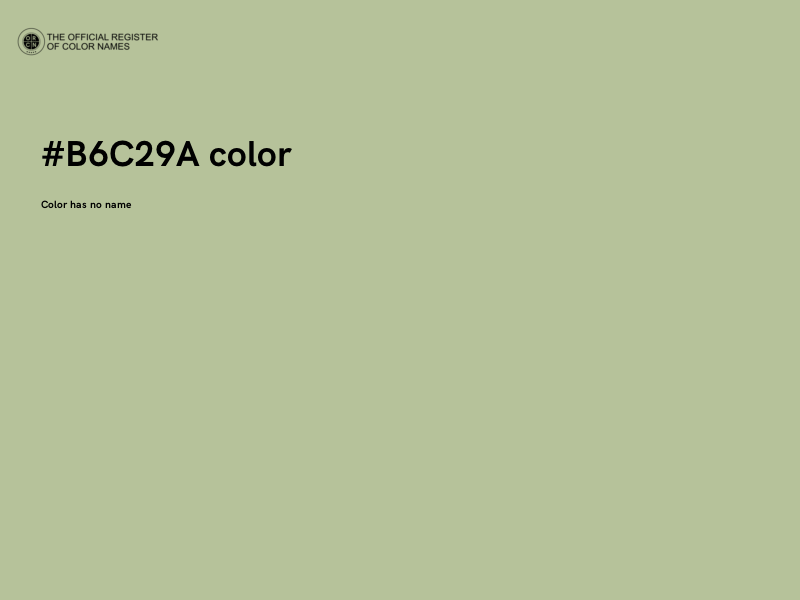 #B6C29A color image