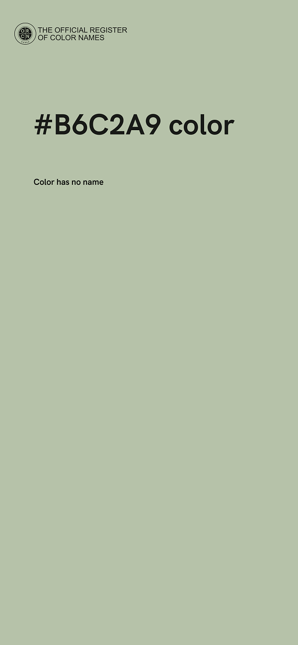 #B6C2A9 color image