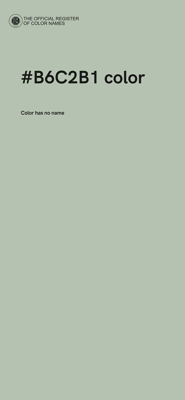 #B6C2B1 color image