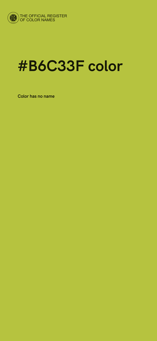 #B6C33F color image